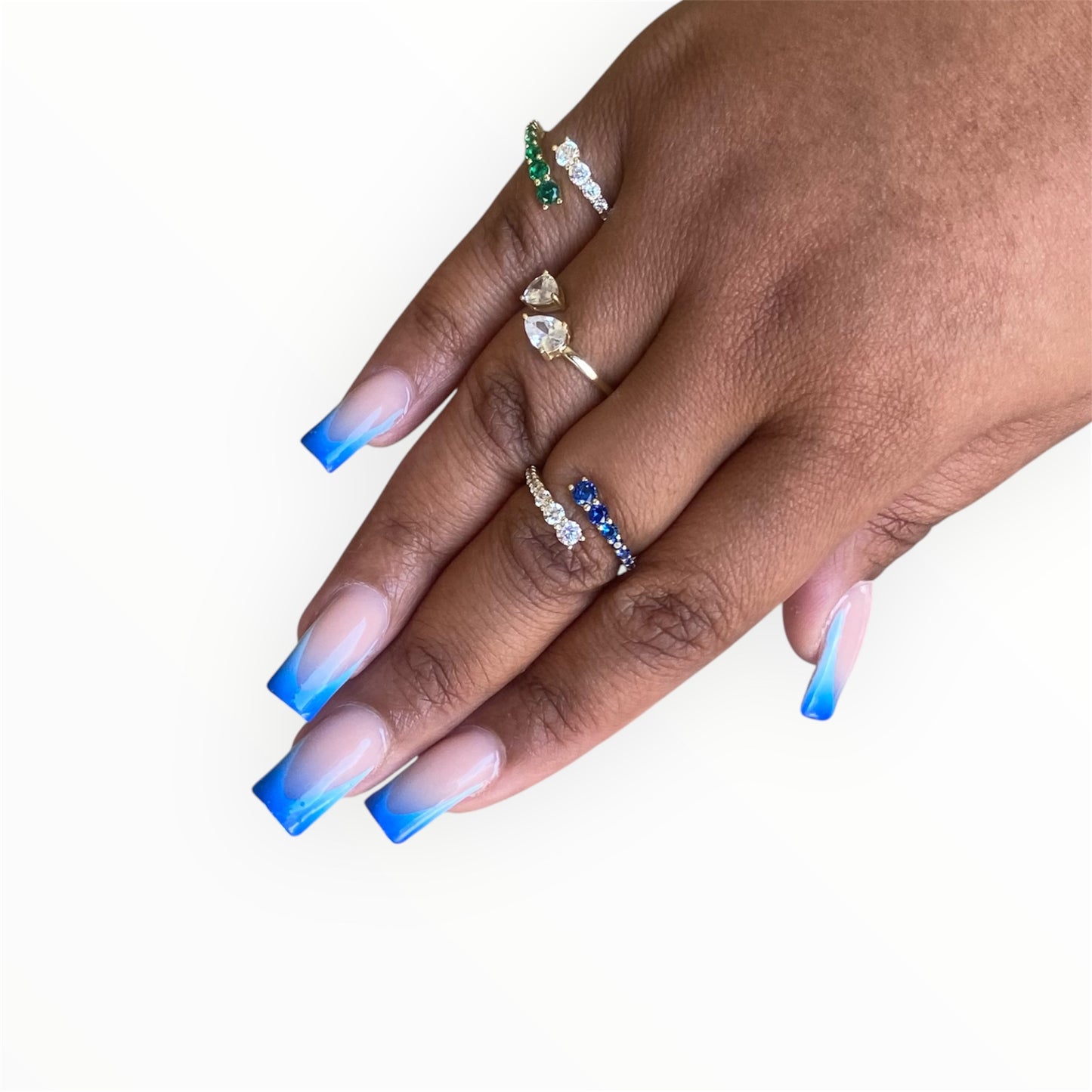 Double Teardrop Wrap Ring