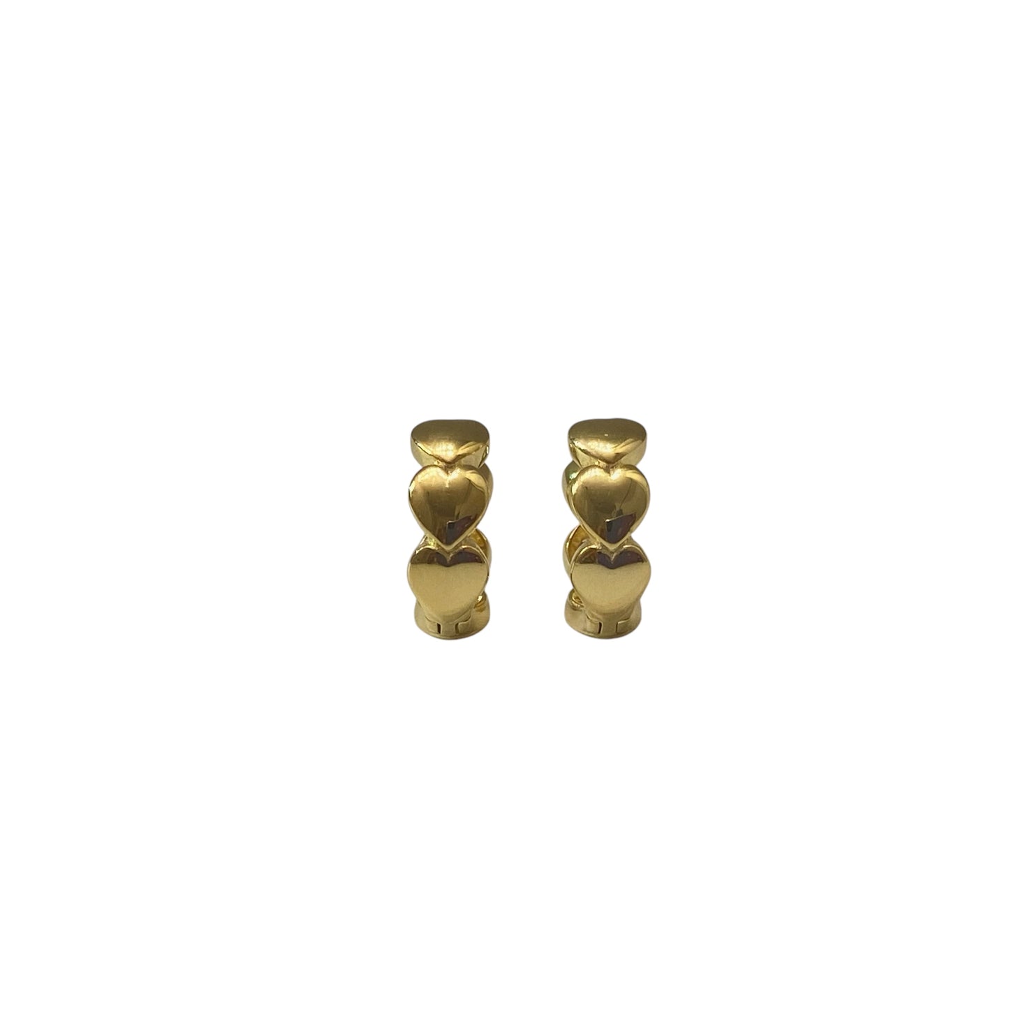"Love Me" Heart Mini Hoop Earrings