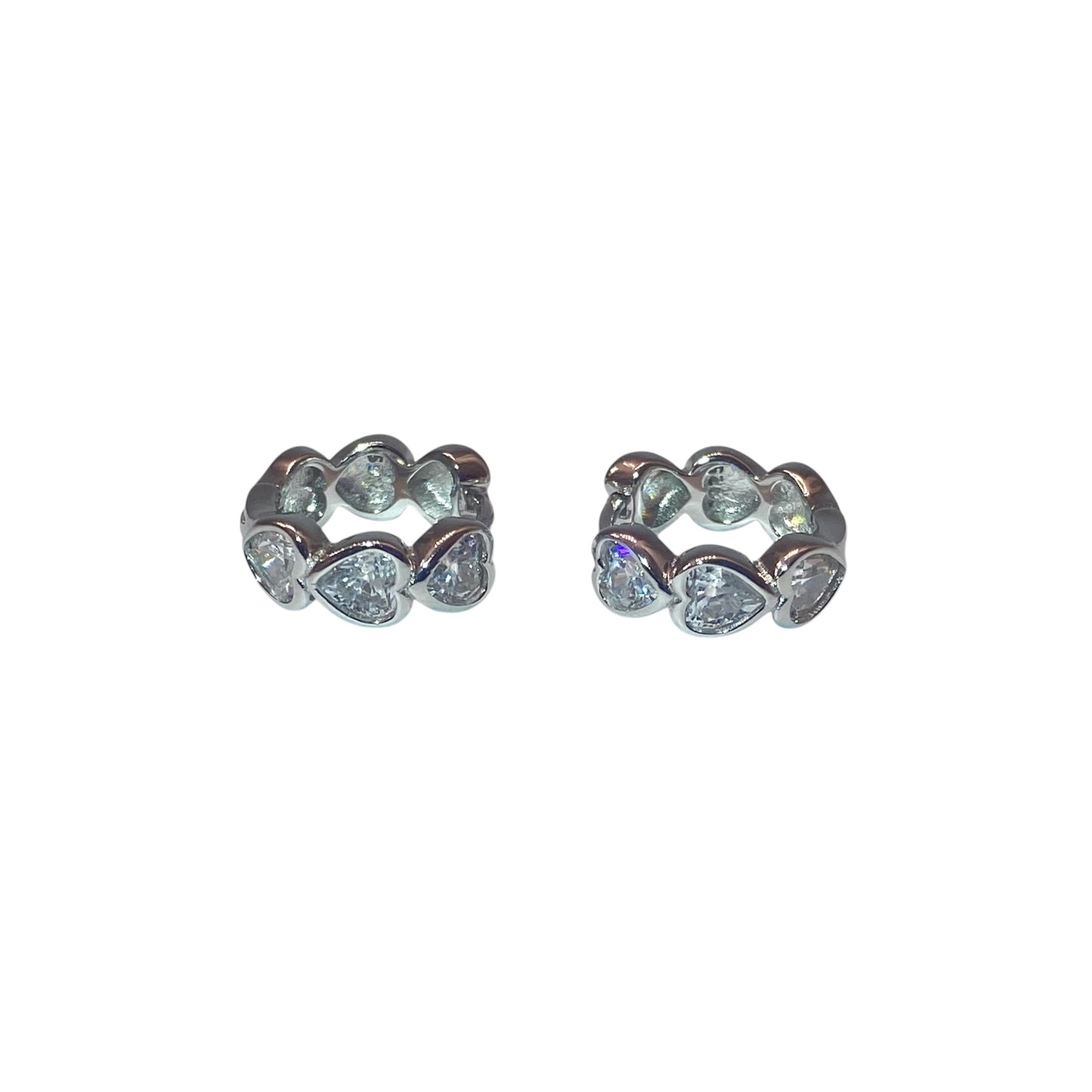 "Love Me" Heart Mini Hoop Earrings